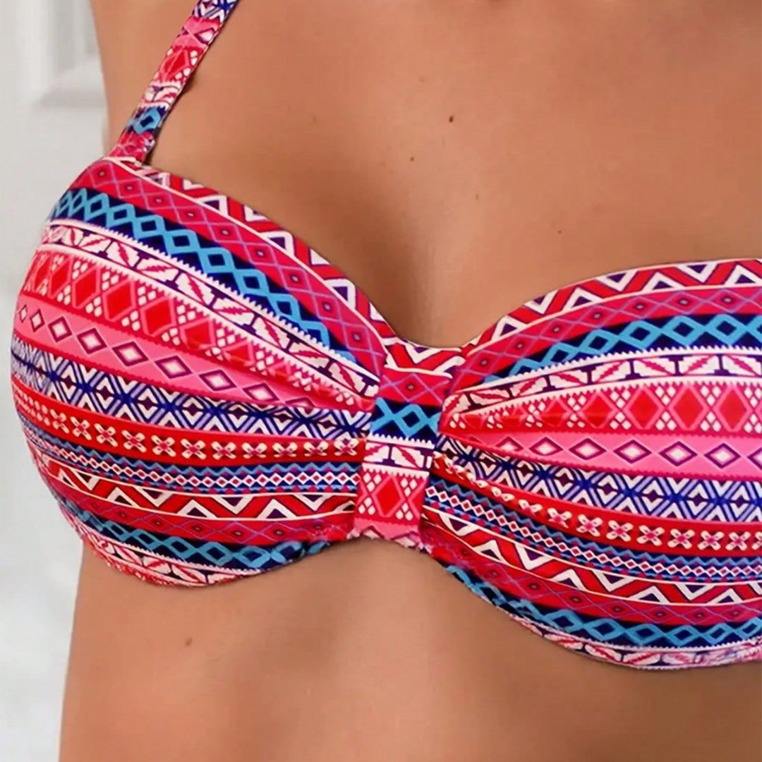 Damen Bikini-Set mit gepolstertem Oberteil und verstellbaren Seitenbändern EB