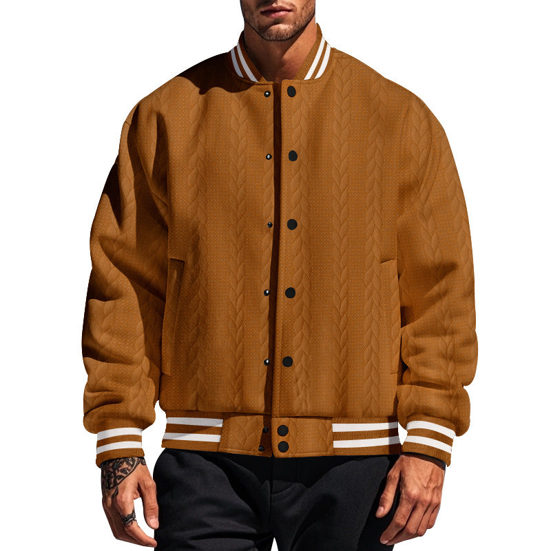 Herren lässige Bomberjacke mit strukturiertem Design EB