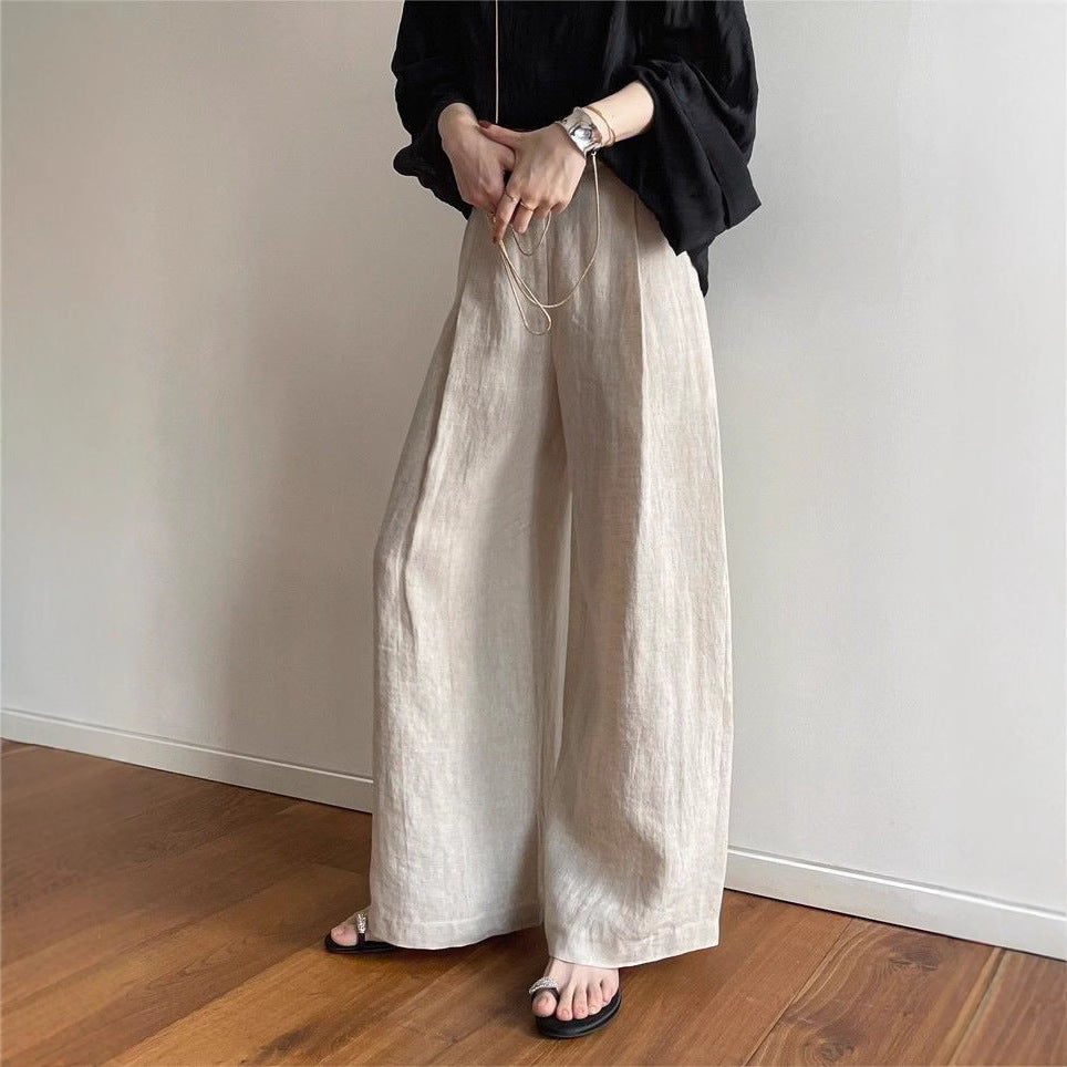 Damen Weite Leinenhose EB