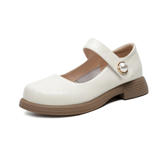Damen Mary Jane Ballerinas mit dekorativem Riemen und bequemer Sohle EB