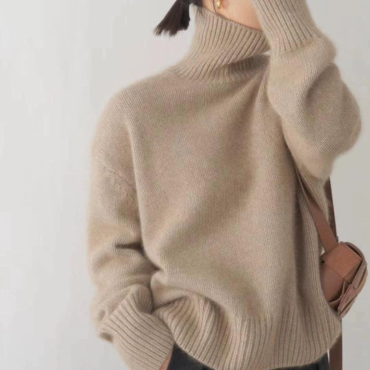 Damen Casual Rollkragenpullover EB