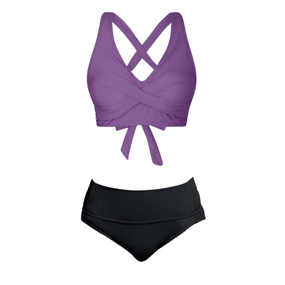 Damen Zweiteiliger Badeanzug mit floralem Design EB