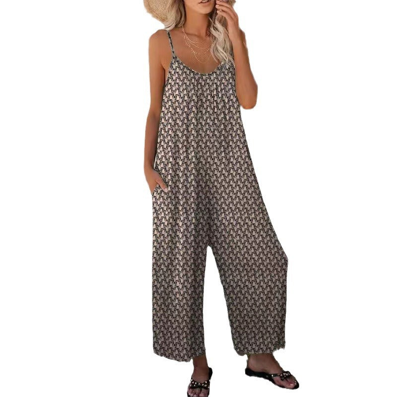 Damen Jumpsuit mit lässigem Schnitt und verstellbaren Trägern EB
