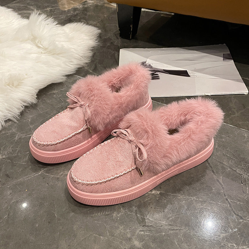 Damen Bequeme Hausschuhe mit flauschigem Innenfutter und modischem Schnitt EB