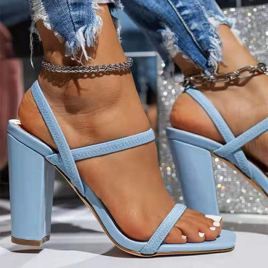 Damen Glamouröse High Heels mit zartem Riemendesign EB