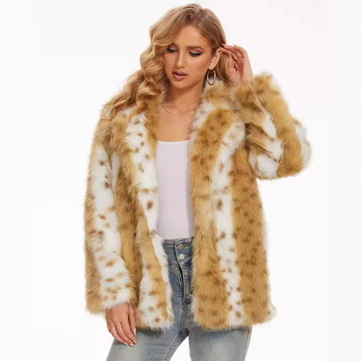 Damen Fuzzy Oversized Jacke EB