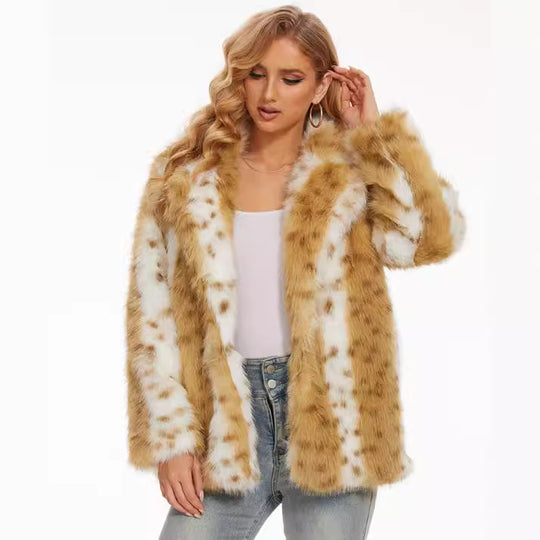 Damen Fuzzy Oversized Jacke EB