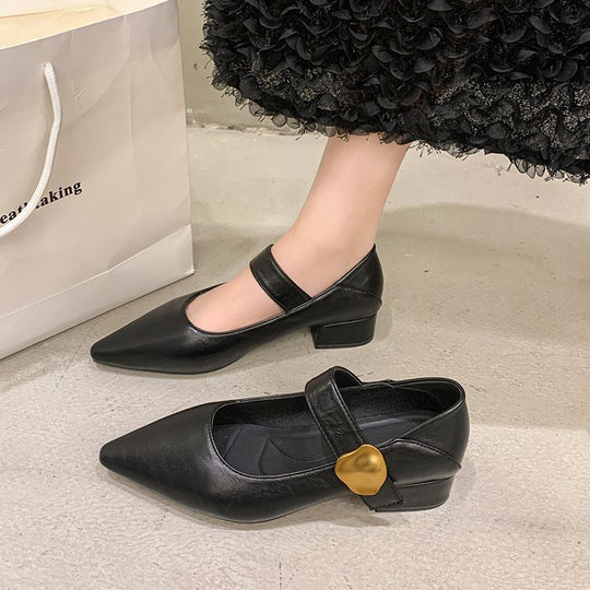 Damen elegante Pumps mit verstellbarem Riemen und edlem Design EB