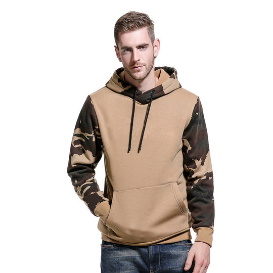 Herren Kapuzenpullover mit modernem Camouflage-Design und praktischen Taschen EB