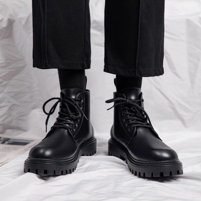 Herren Robuste Winterstiefel mit rutschfester Gummisohle und warmem Innenfutter EB