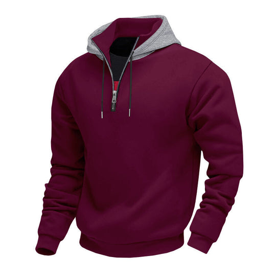 Herren Sweatshirt mit Reißverschluss und hohem Kragen EB