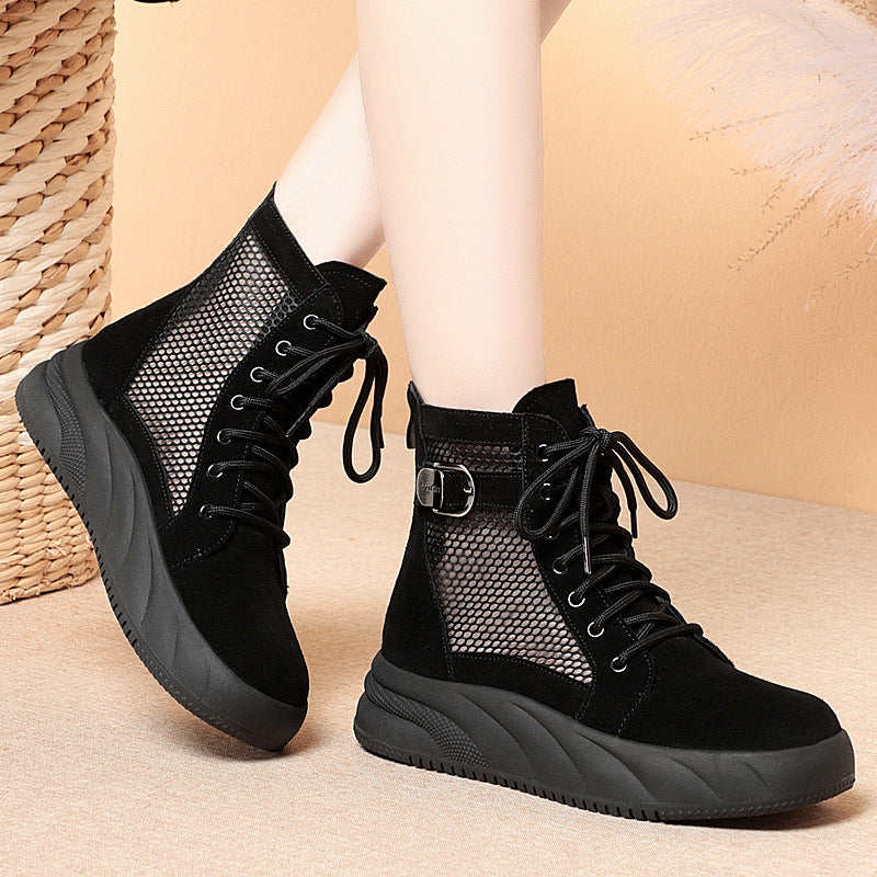 Damen Sportliche Sneakers mit atmungsaktiver Netzstruktur und flexibel dämpfendem Sohlenbereich EB