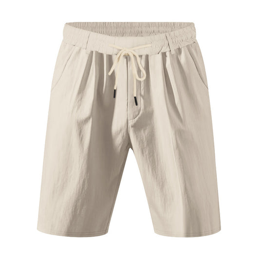 Herren nan knielange leichte Funktionsshorts mit Elastikbund, Kordelzug und tiefen Eingrifftaschen EB