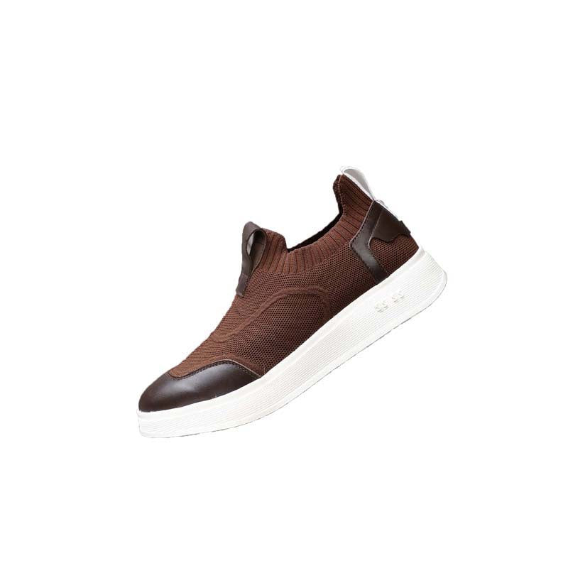 Damen Sportliche Slip-On Sneakers mit atmungsaktiver Strick-Oberfläche und rutschfester Sohle EB
