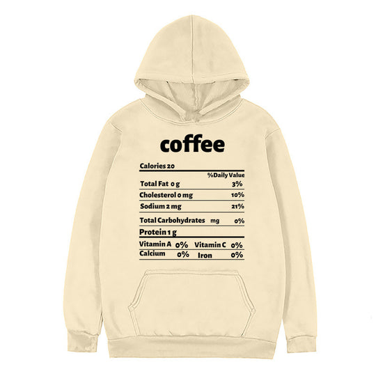 Damen Kapuzenpullover mit kreativem Nährwertdesign EB