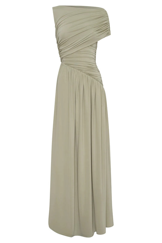 Damen Elegantes Abendkleid mit asymmetrischen Rüschendetails EB