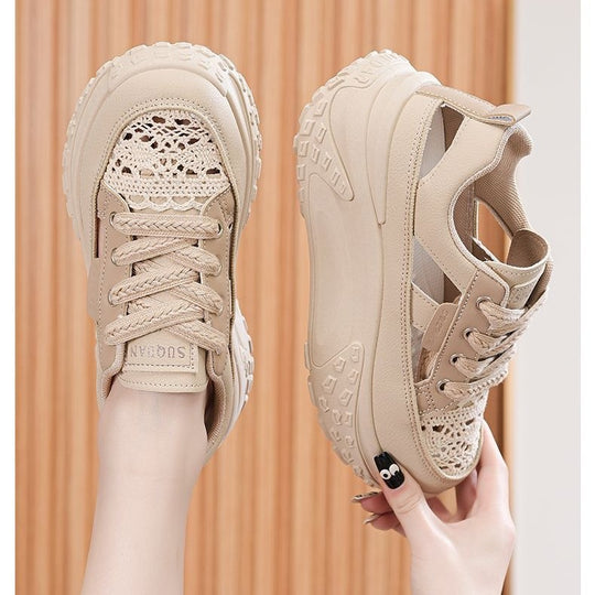 Damen Sportliche Sneaker mit luftiger Netzstruktur und extra hohem Komfort EB
