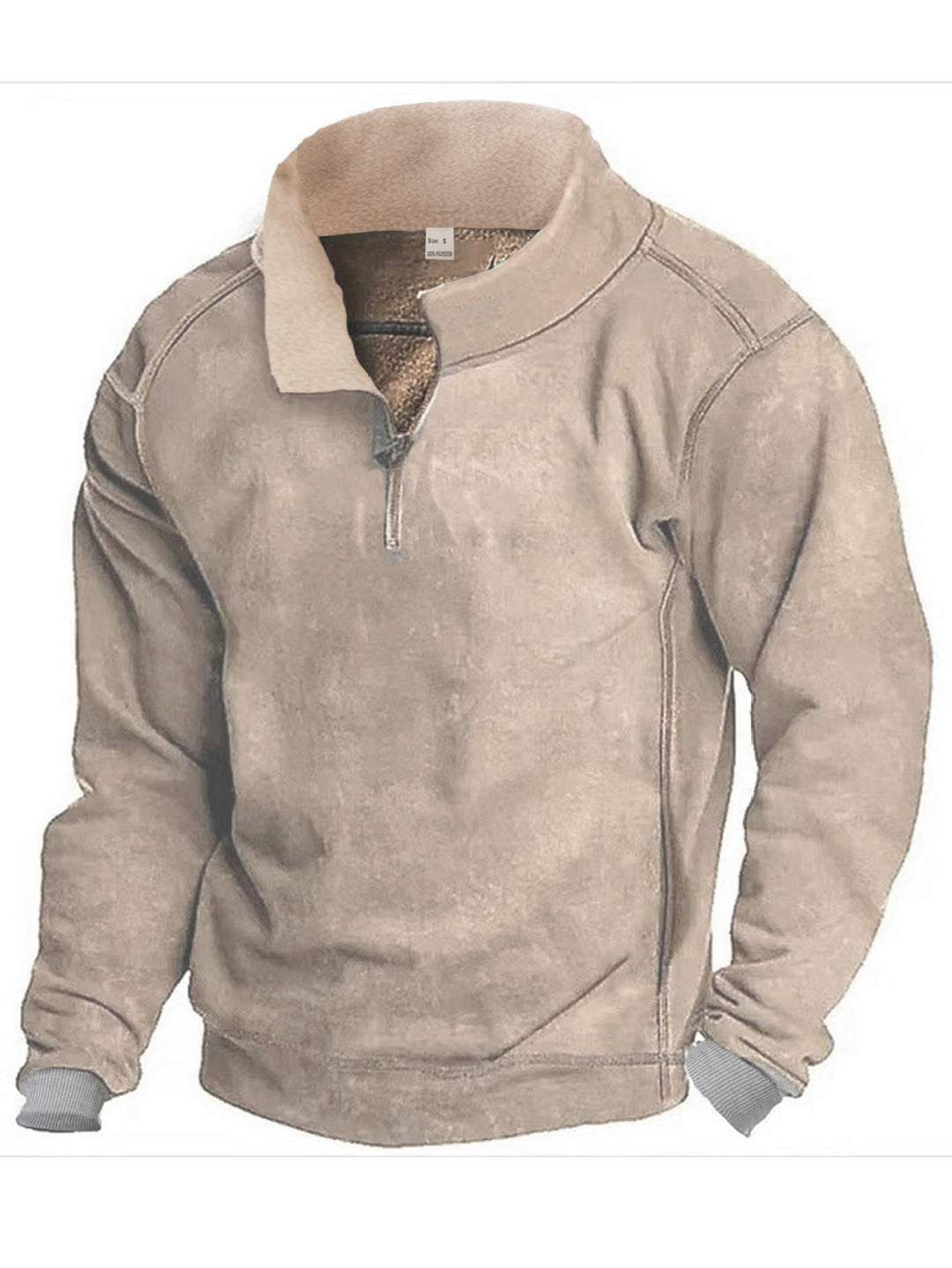 Herren Fleece Sweatshirt mit Stehkragen EB