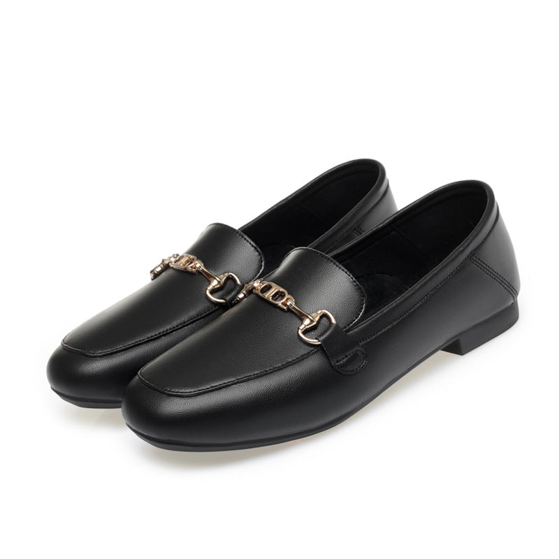 Damen Elegante Mokassins mit modischem Kettendetail EB
