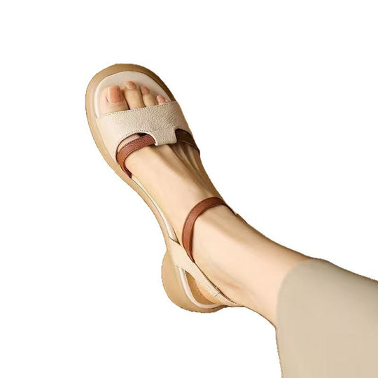 Damen Bequeme Blockabsatzsandalen mit verstellbarem Riemen EB