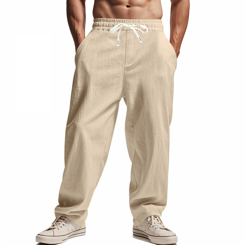 Herren bequeme und lässige Freizeithose mit elastischem Bund und seitlichen Taschen EB