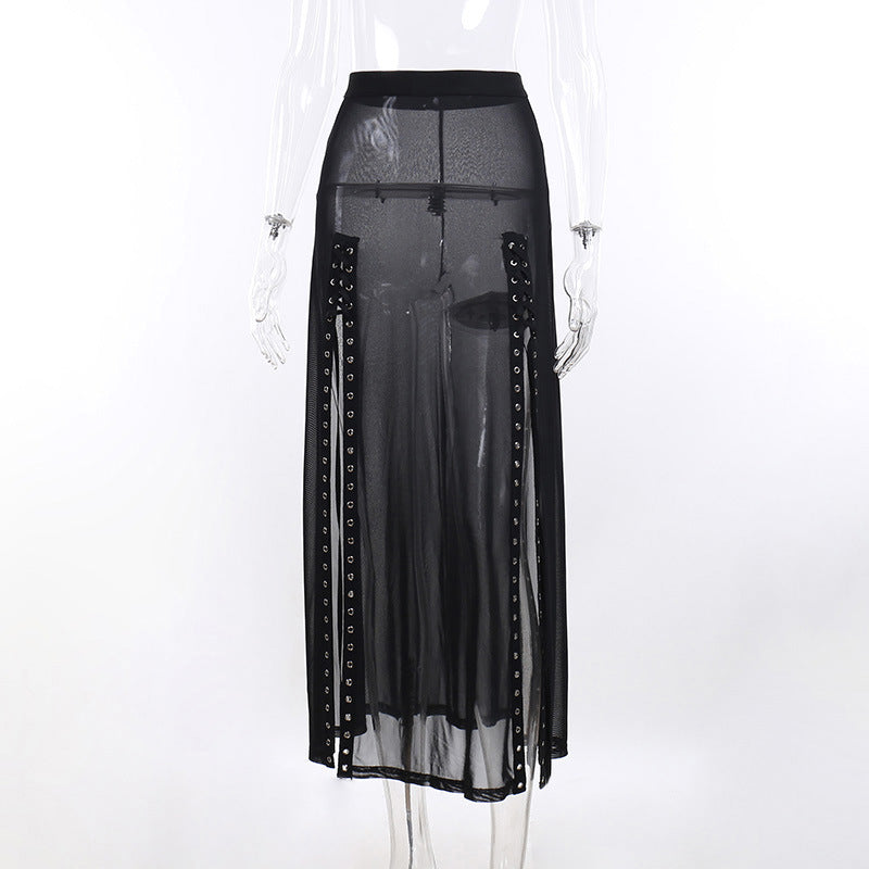 Damen figurbetonte Bluse mit Rüschendetails und Schnürung EB