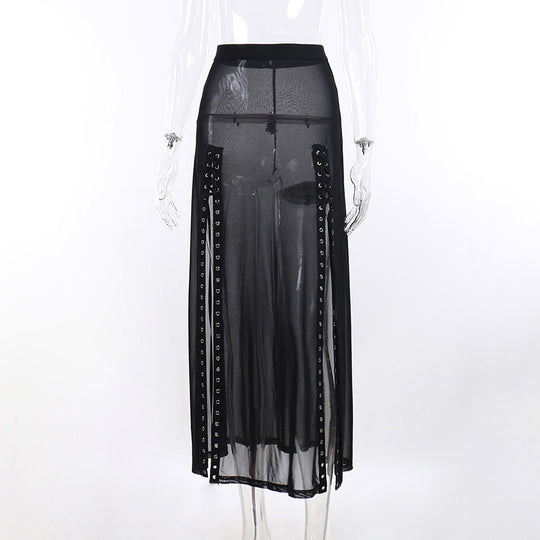 Damen figurbetonte Bluse mit Rüschendetails und Schnürung EB