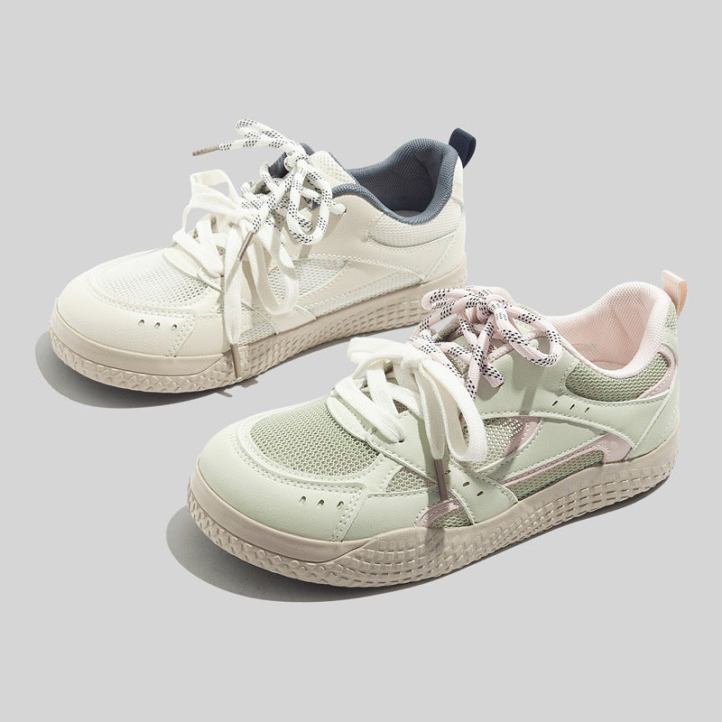 Damen Sportliche Sneaker mit strukturiertem Obermaterial und rutschfester Gummisohle EB
