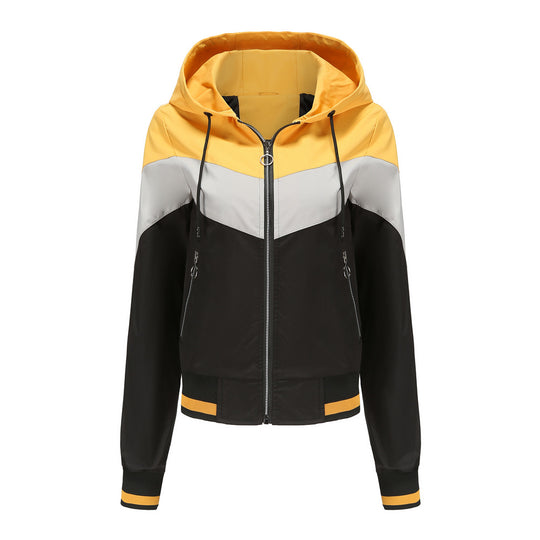 Damen vielseitige Sportjacke mit stylishem Farbblockdesign EB