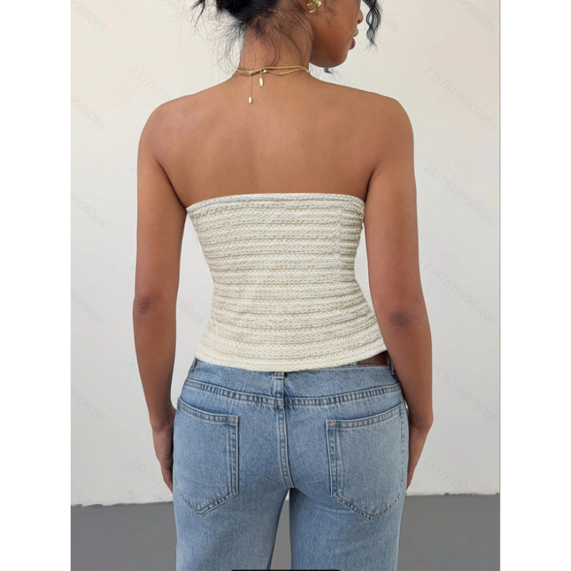 Damen Bustier mit Raffung und dekorativen Schleifen EB