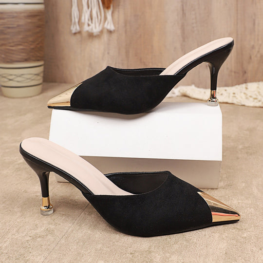Damen Elegante Slingback-Heels mit markantem Metallspitze EB