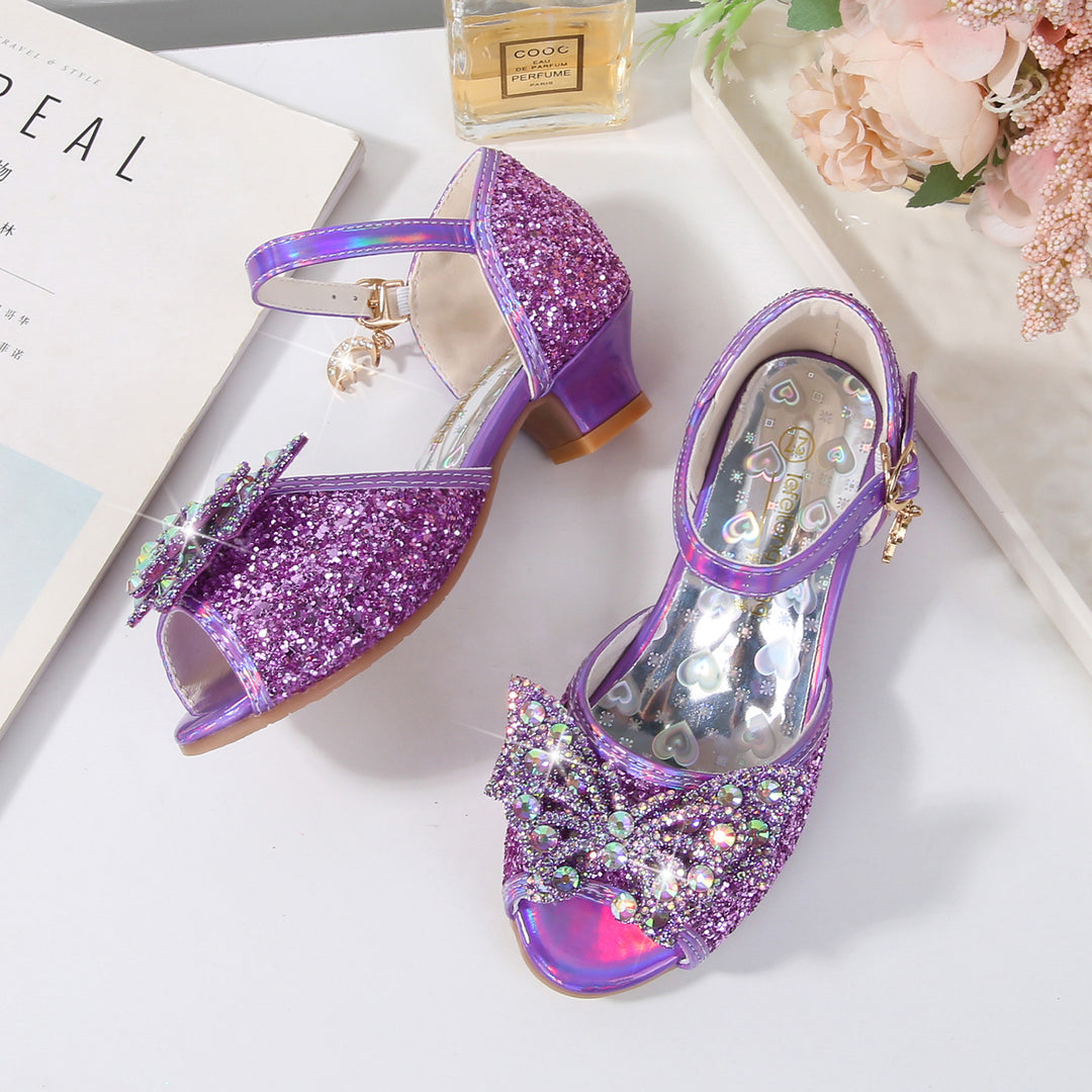 Mädchen Elegante Ballerina Sandalen mit Glitzer und Strass EB