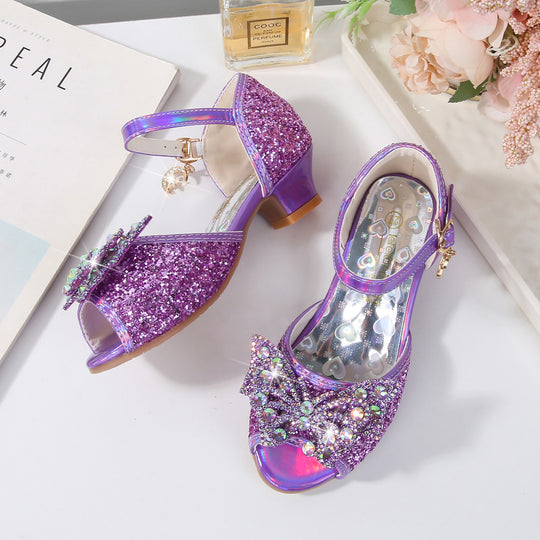 Mädchen Elegante Ballerina Sandalen mit Glitzer und Strass EB