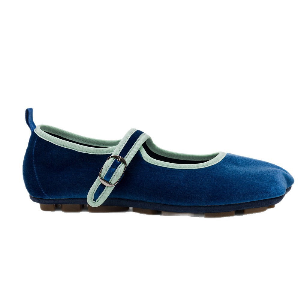 Damen Mokassin-Ballerinas mit verstellbarem Riemchen und rutschfester Sohle EB