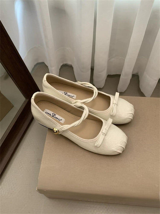 Damen elegante Ballerinas mit dekorativen Schleifen und komfortablem Fußbett EB