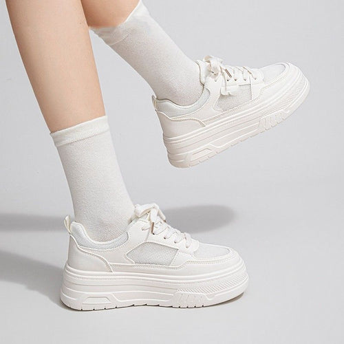 Damen Komfortable Chunky Sneakers mit atmungsaktiver Mesh-Oberfläche und gepolsterter Sohle EB