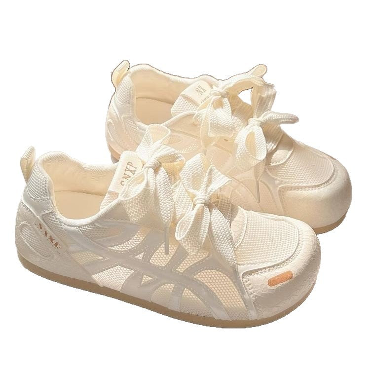 Damen Sneakers mit dekorativen Schleifen und atmungsaktivem Obermaterial EB