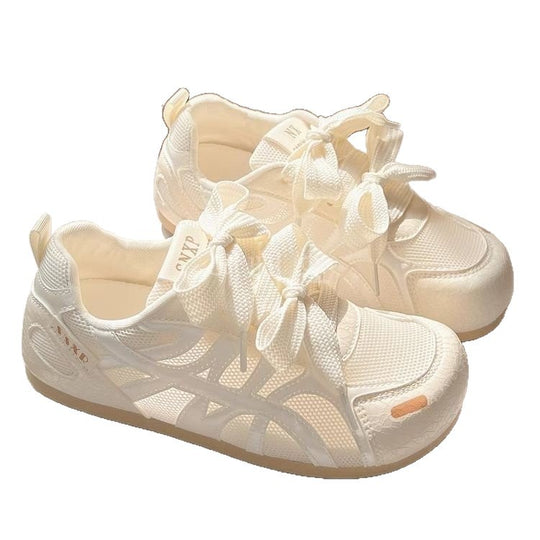 Damen Sneakers mit dekorativen Schleifen und atmungsaktivem Obermaterial EB