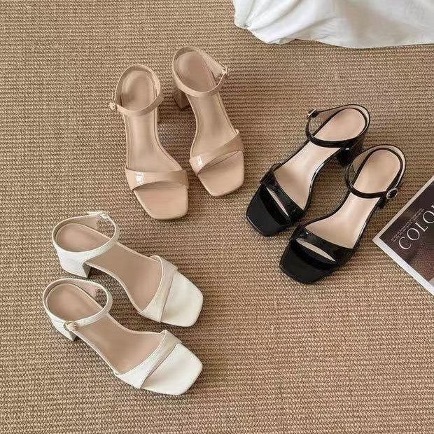Damen Slingback Sandaletten mit blockierendem Absatz EB