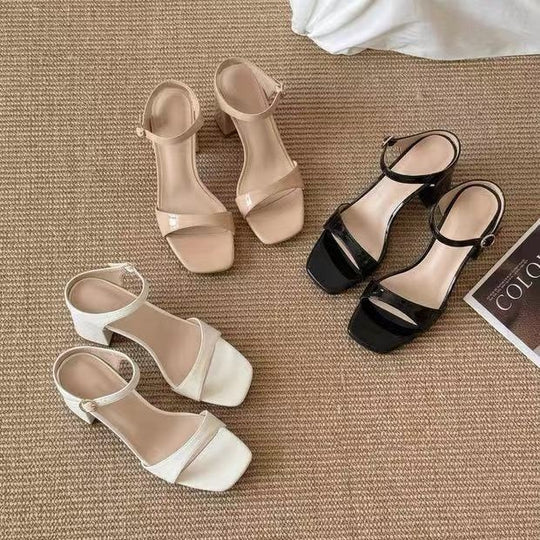 Damen Slingback Sandaletten mit blockierendem Absatz EB