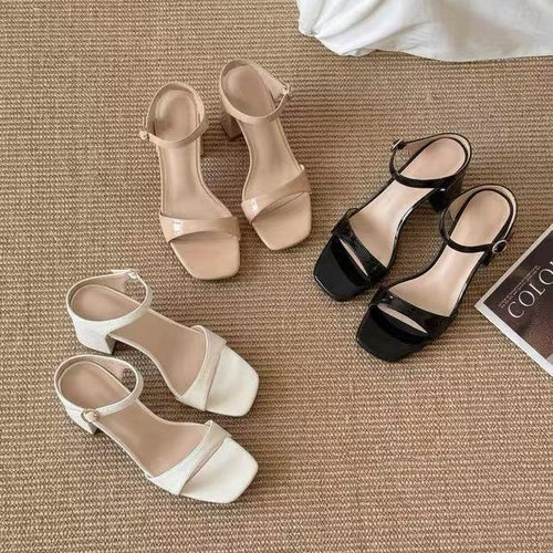 Damen Slingback Sandaletten mit blockierendem Absatz EB