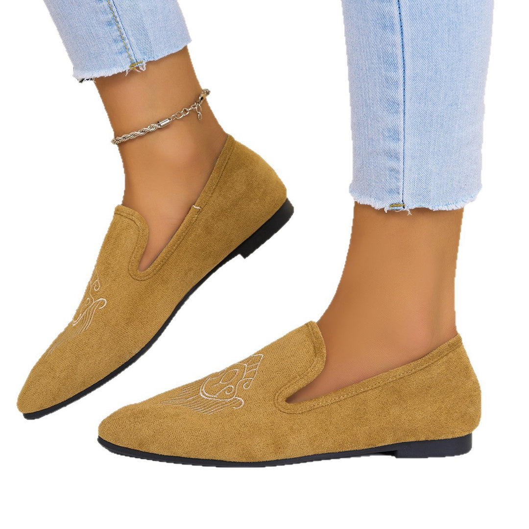 Damen Witzige Mokassins mit elegantem Lochmuster und modischem Detail EB