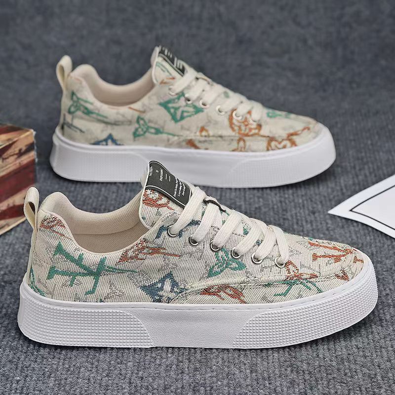 Damen Modische Canvas Sneakers mit einzigartiger Druckgestaltung EB