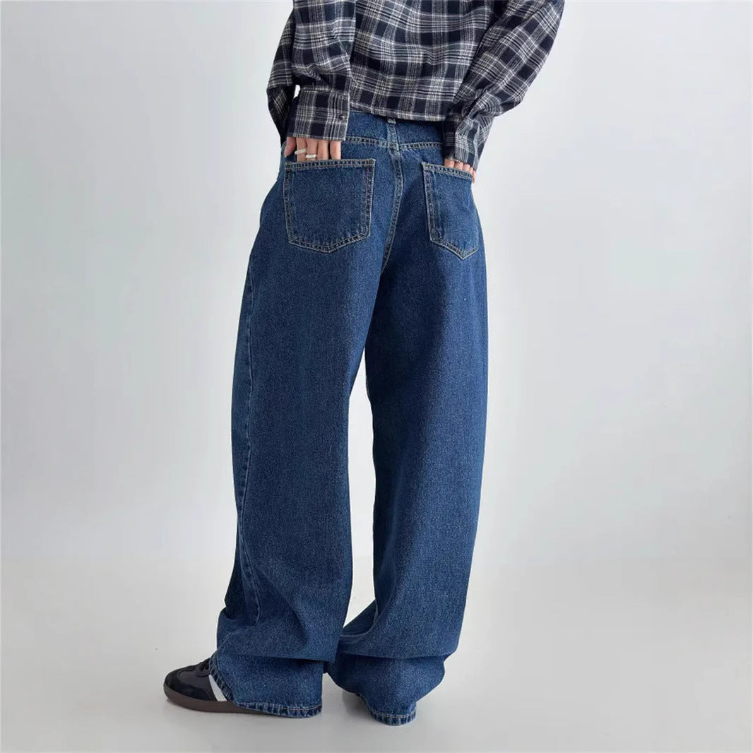 Damen Hochtaillierte Baggy-Jeans EB