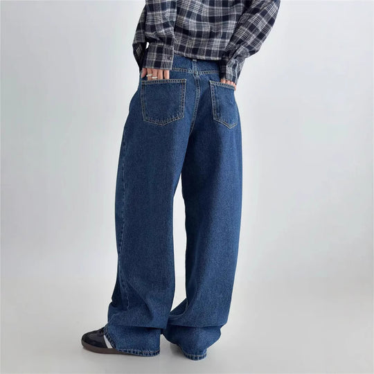 Damen Hochtaillierte Baggy-Jeans EB