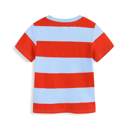 Jungen T-Shirt mit buntem Baustellenfahrzeug-Motiv EB