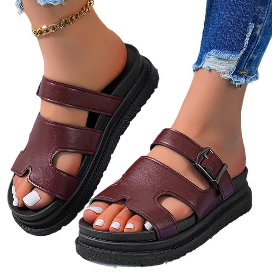 Damen Bequeme und stylische Sandalen mit verstellbarem Riemen EB