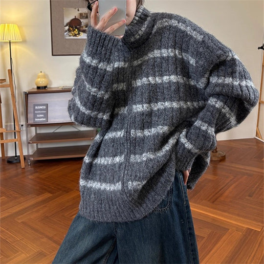 Damen Strickpullover mit hohem Kragen EB