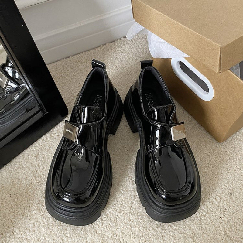 Damen Stilvolle Chunky Schnürschuhe mit modischem Schnallen-Detail EB