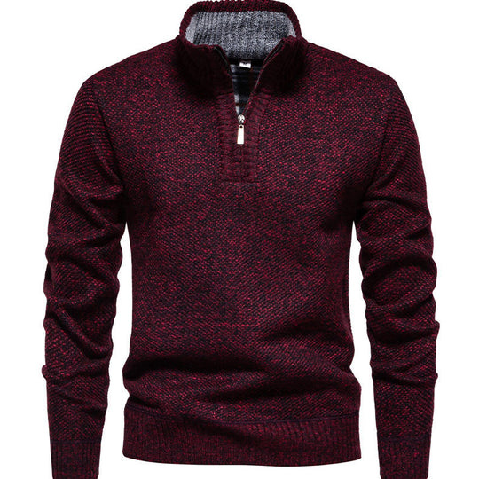 Herren Zip-Pullover mit strukturiertem Design EB